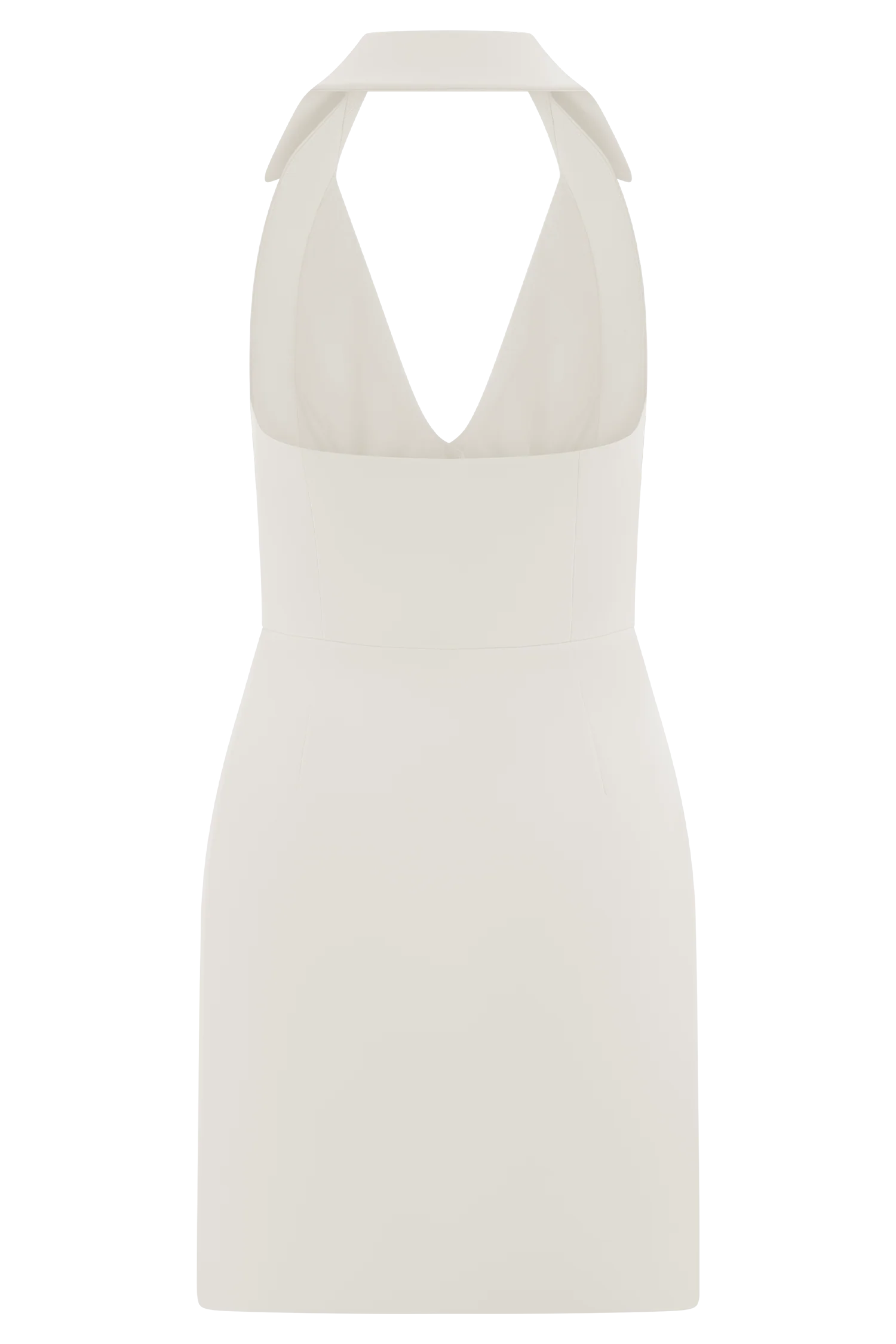 Ruth Cotton Halter Mini Dress - Ivory