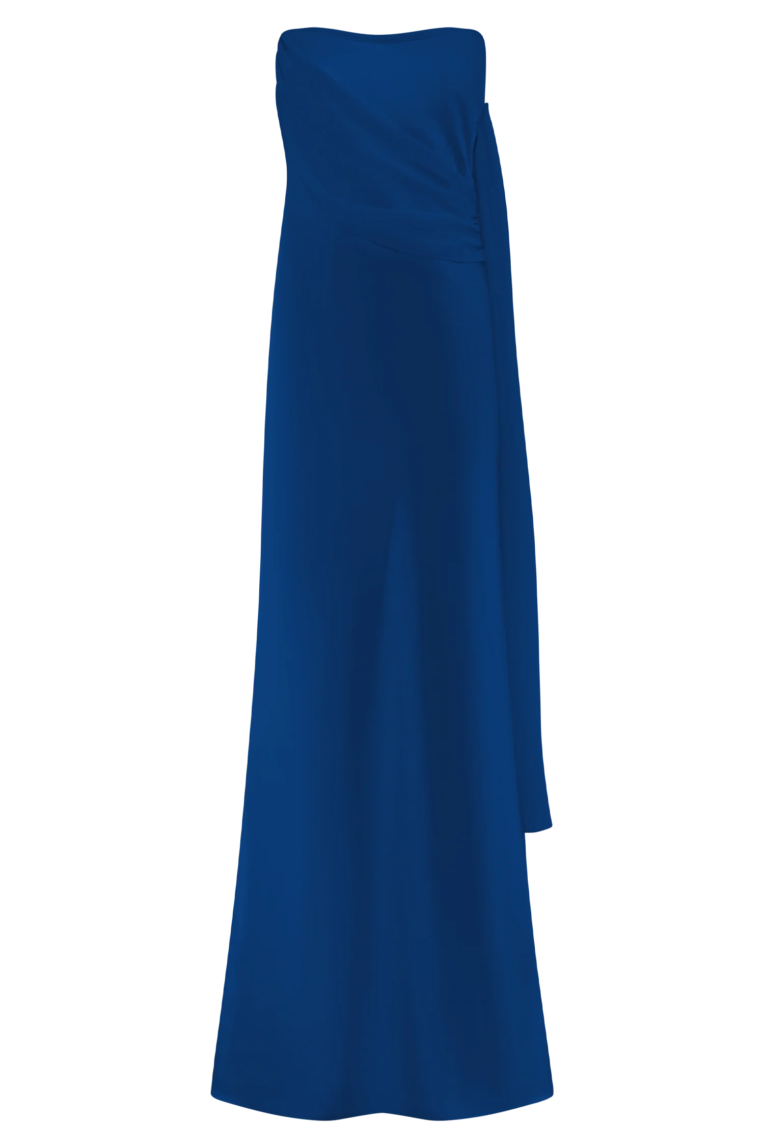 Carah Satin And Chiffon Maxi Dress - Cobalt