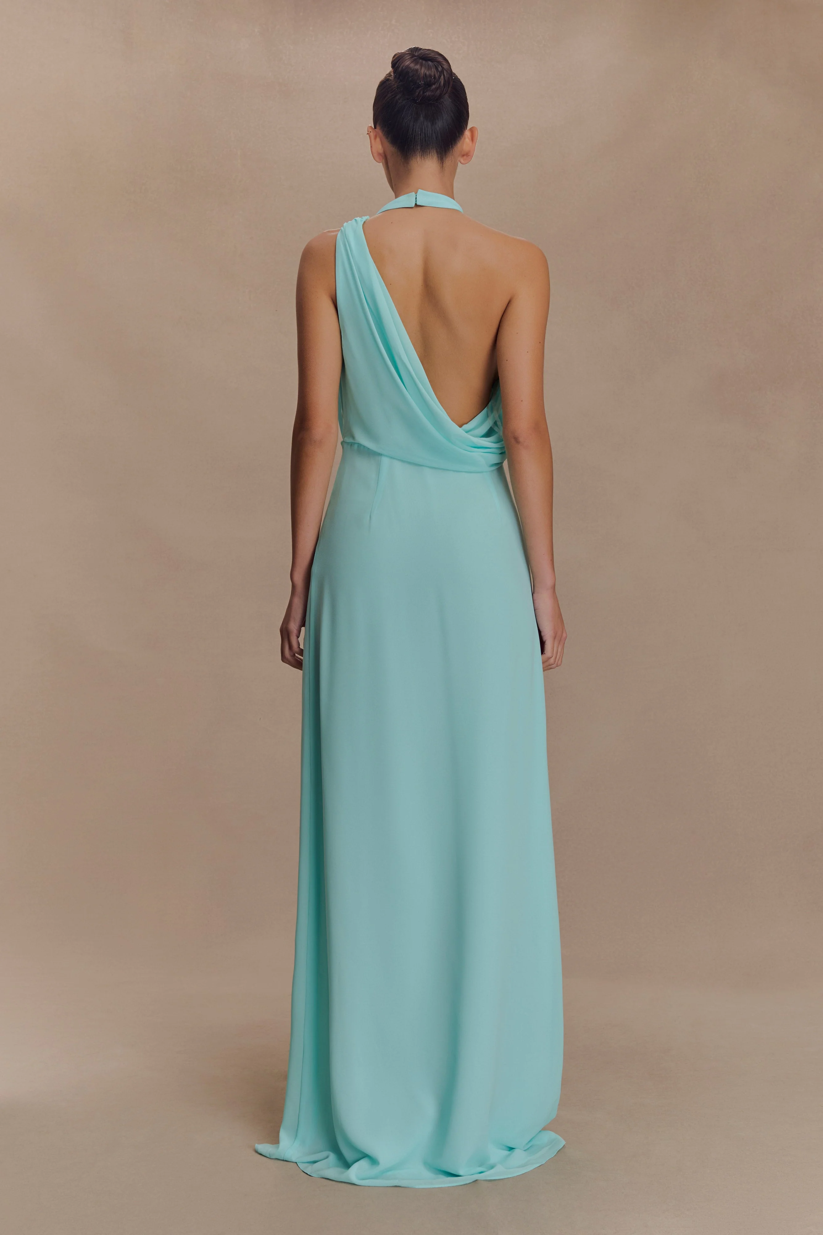 Galia Cowl Neck Maxi Dress - Lagoon