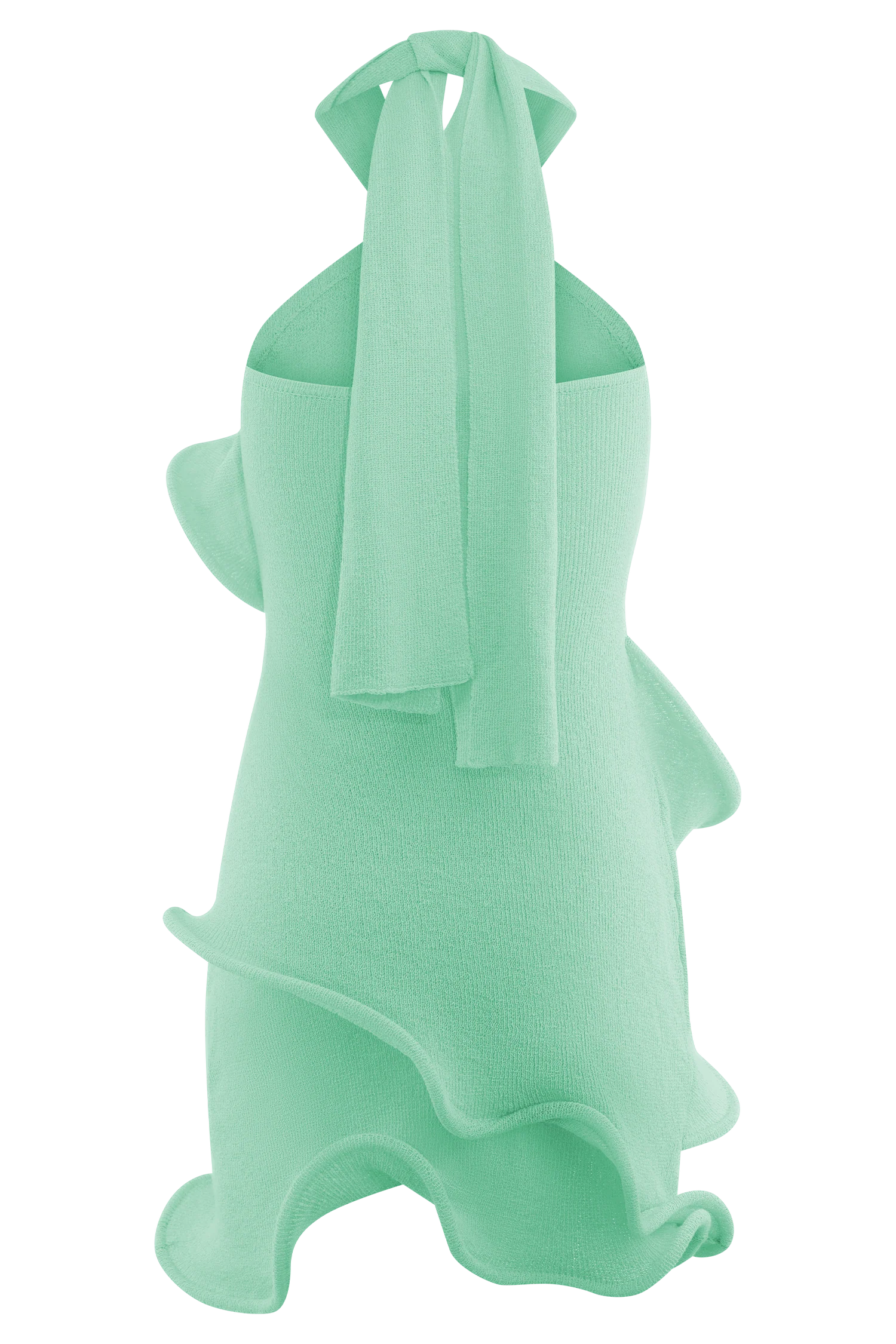 Caprice Halter Knit Mini Dress - Lagoon