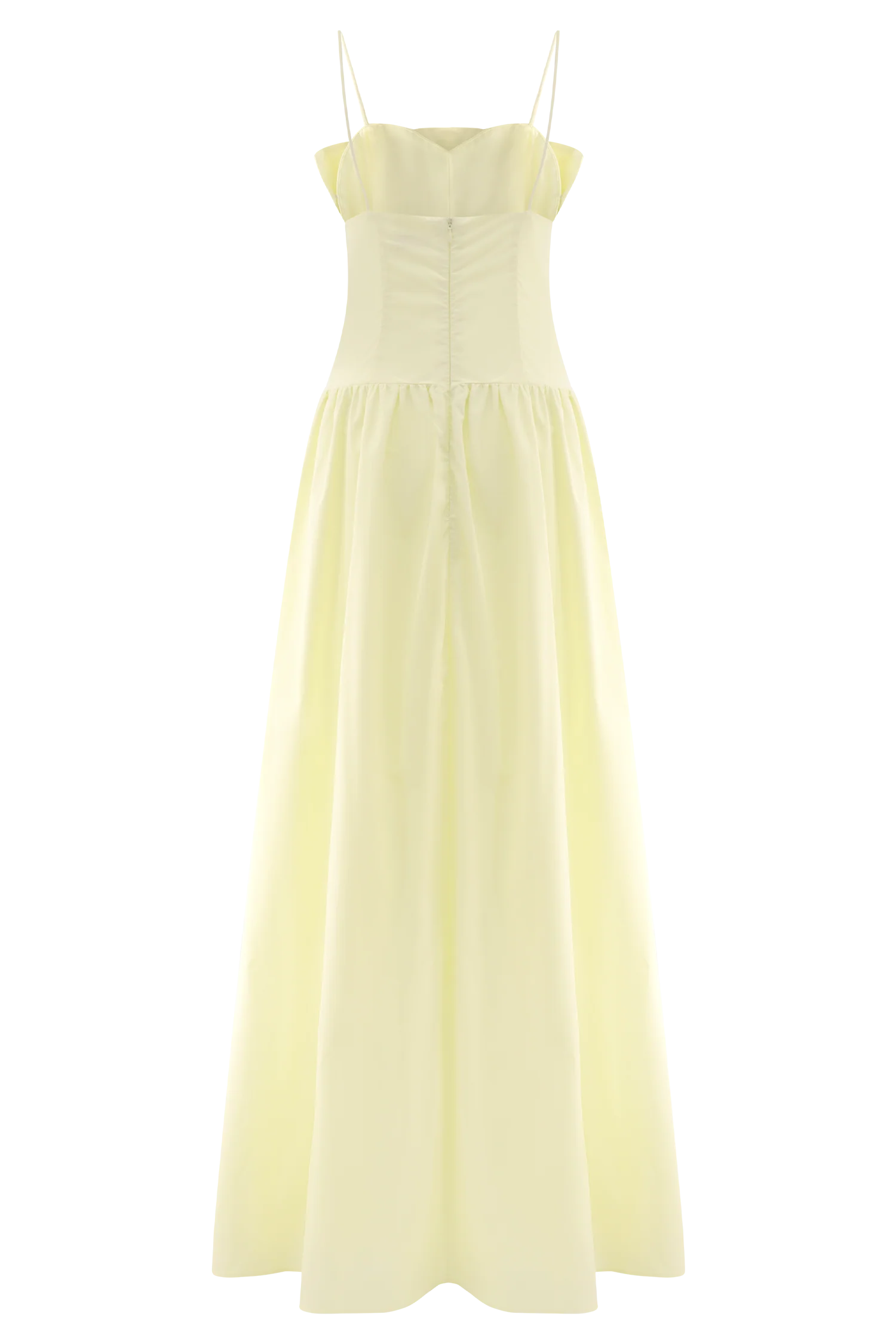 Janis Cotton Frill Maxi Dress - Lemon