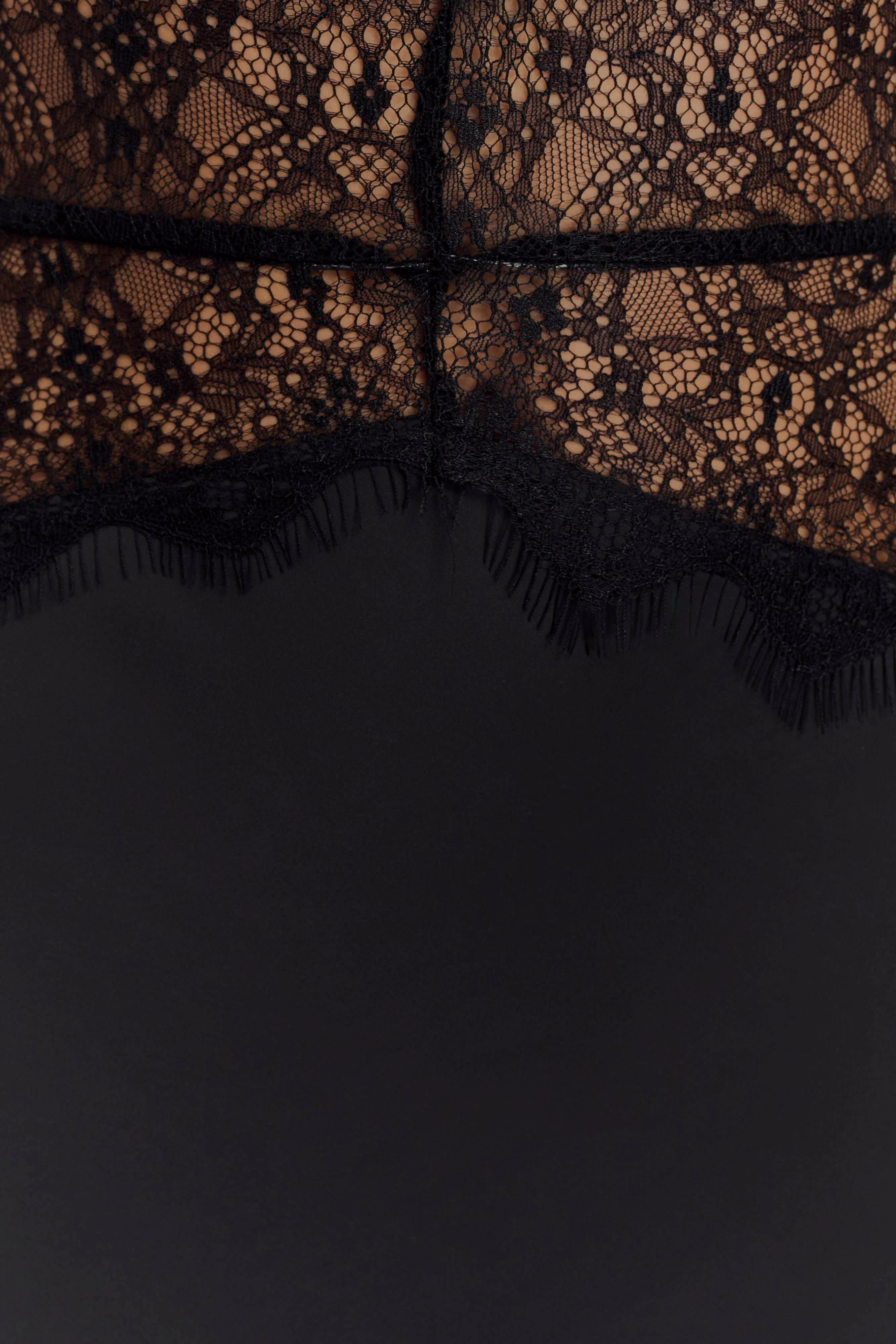 Dinah Lace And Satin Maxi Dress - Black