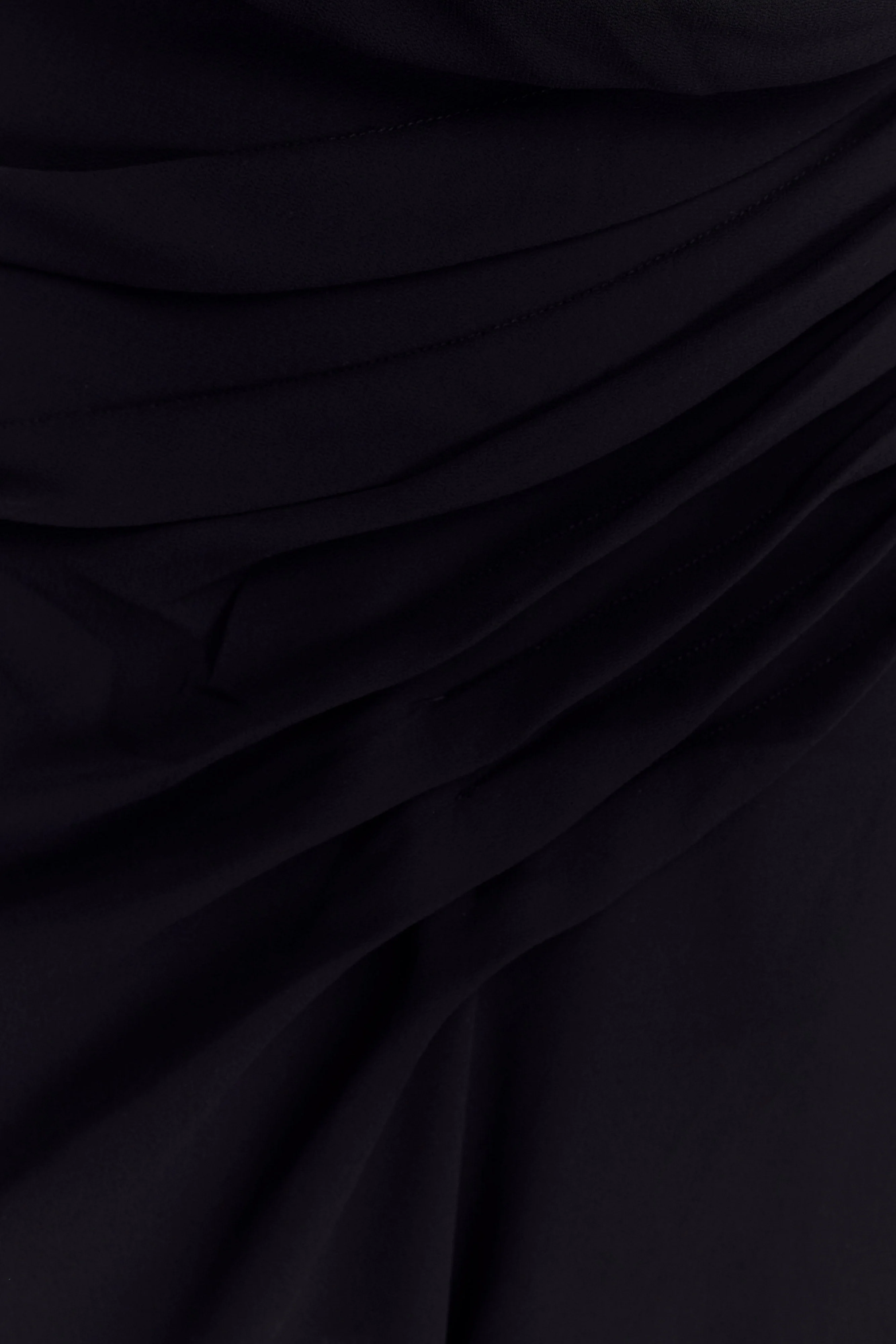 Oria Chiffon Mini Dress - Black