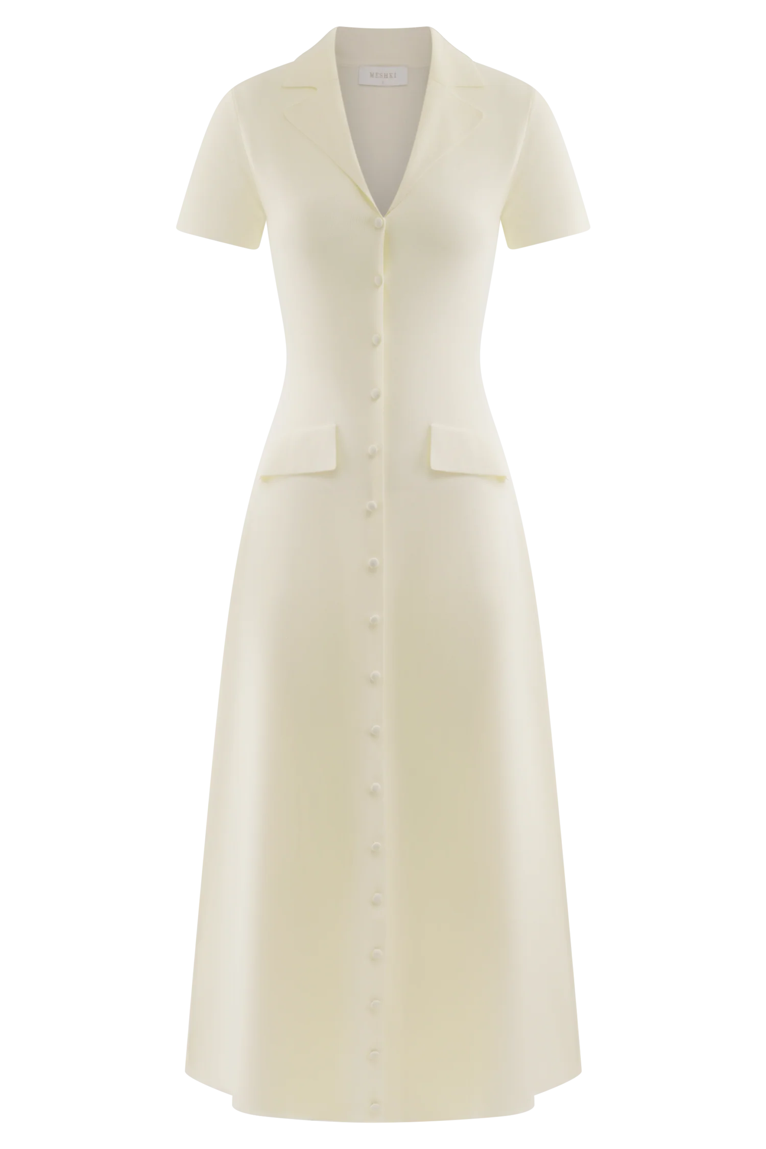 Pearson Short Sleeve Knit Midi Dress - Ivory