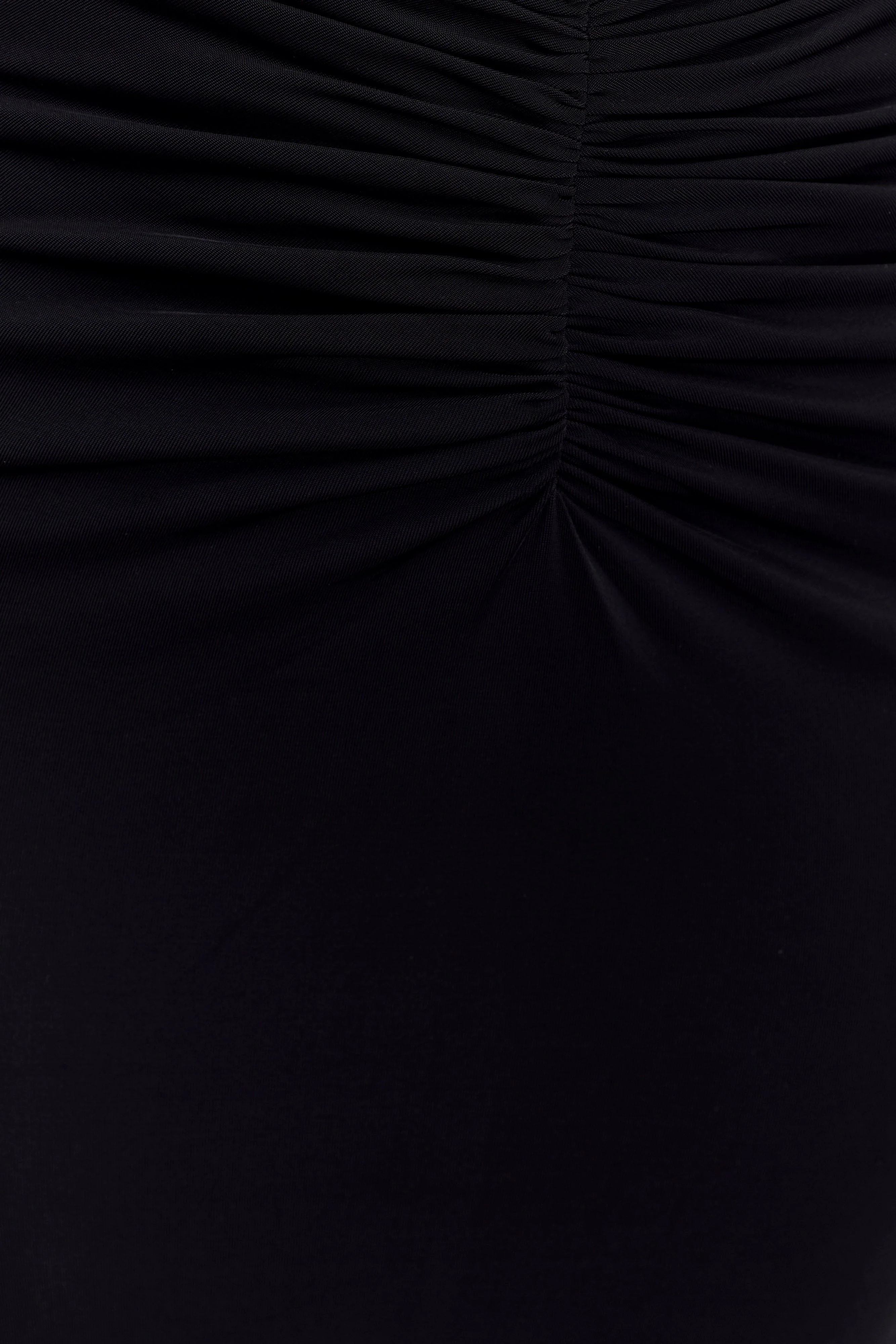Rafaella Slinky And Mesh Maxi Dress - Black