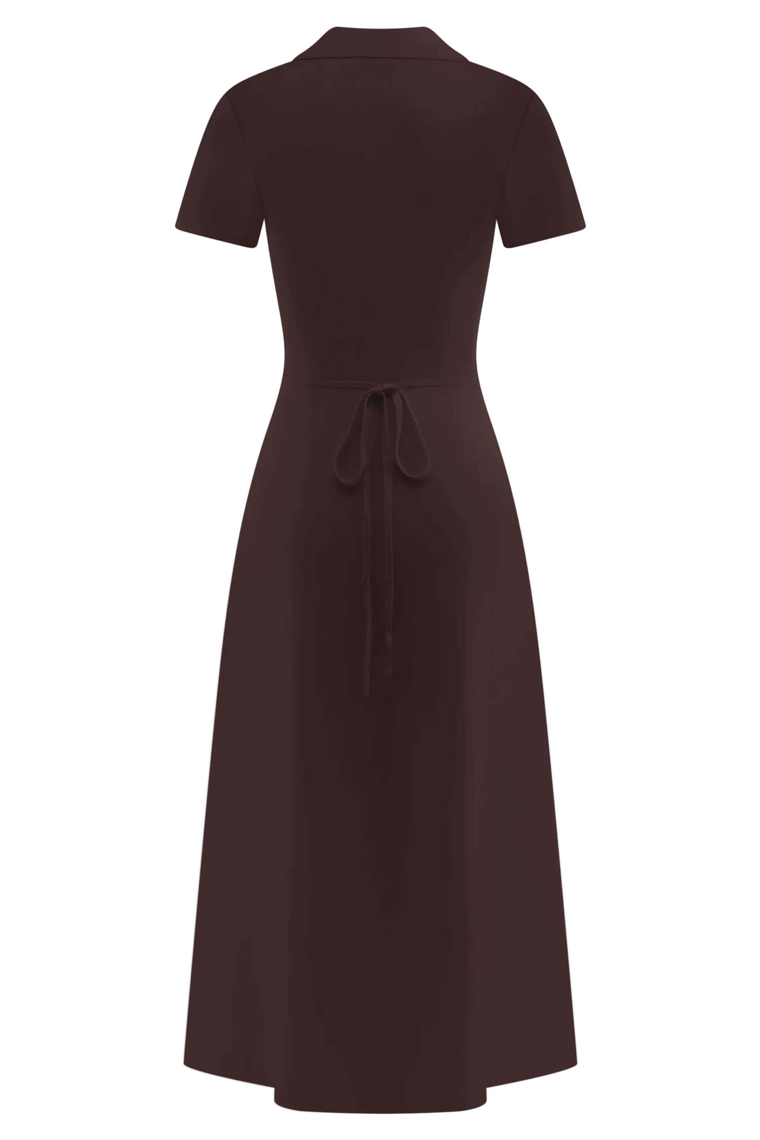Pearson Short Sleeve Knit Midi Dress - Chocolate
