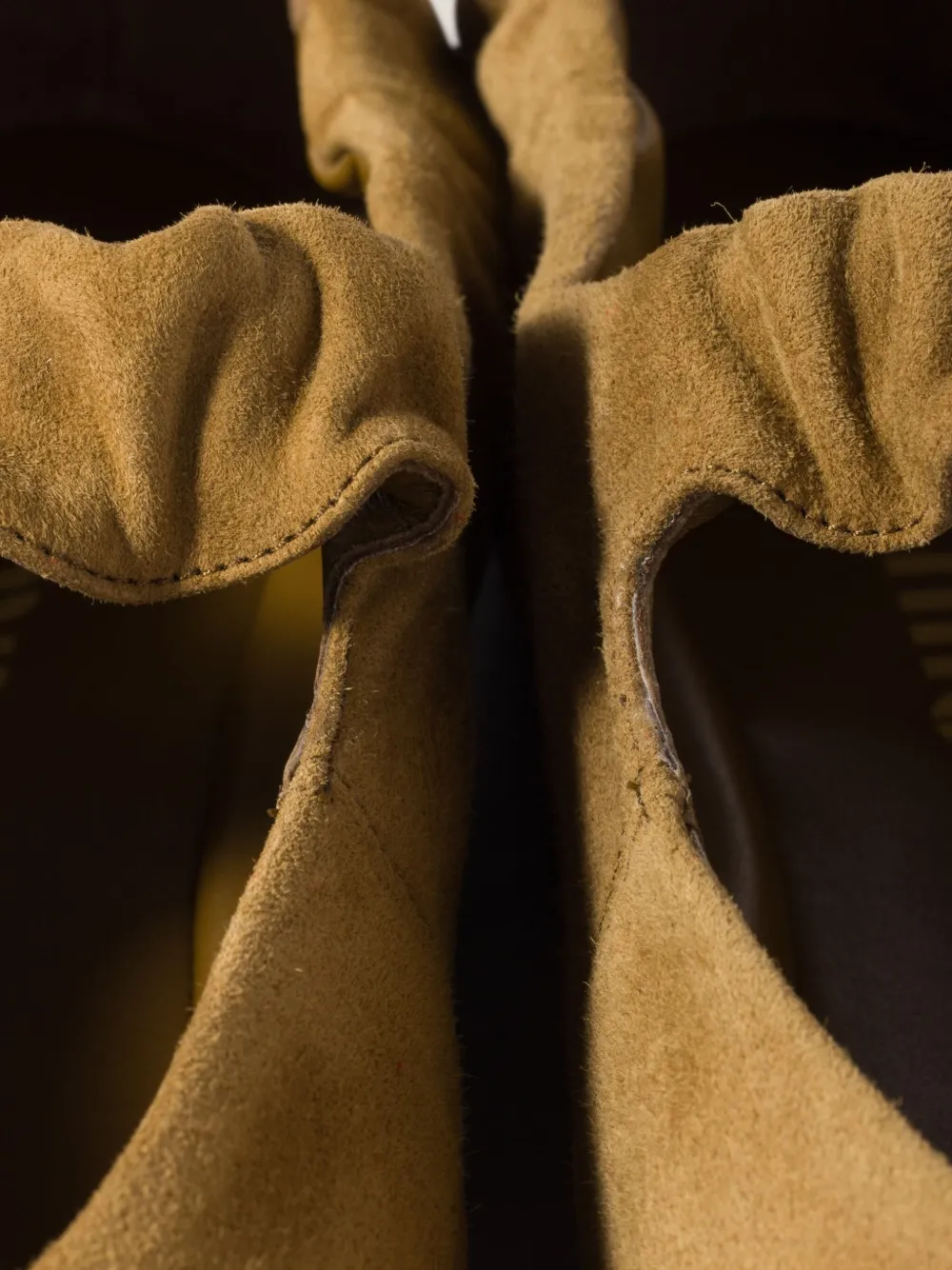 Miu Miu ruched suede ballerina shoes