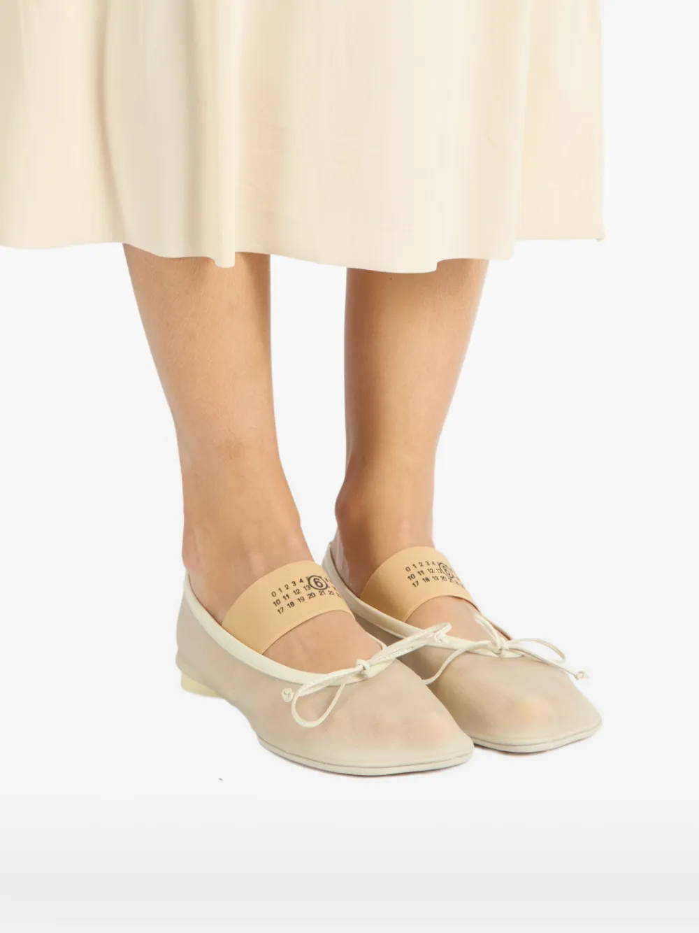 MM6 Maison Margiela mesh ballerina shoes