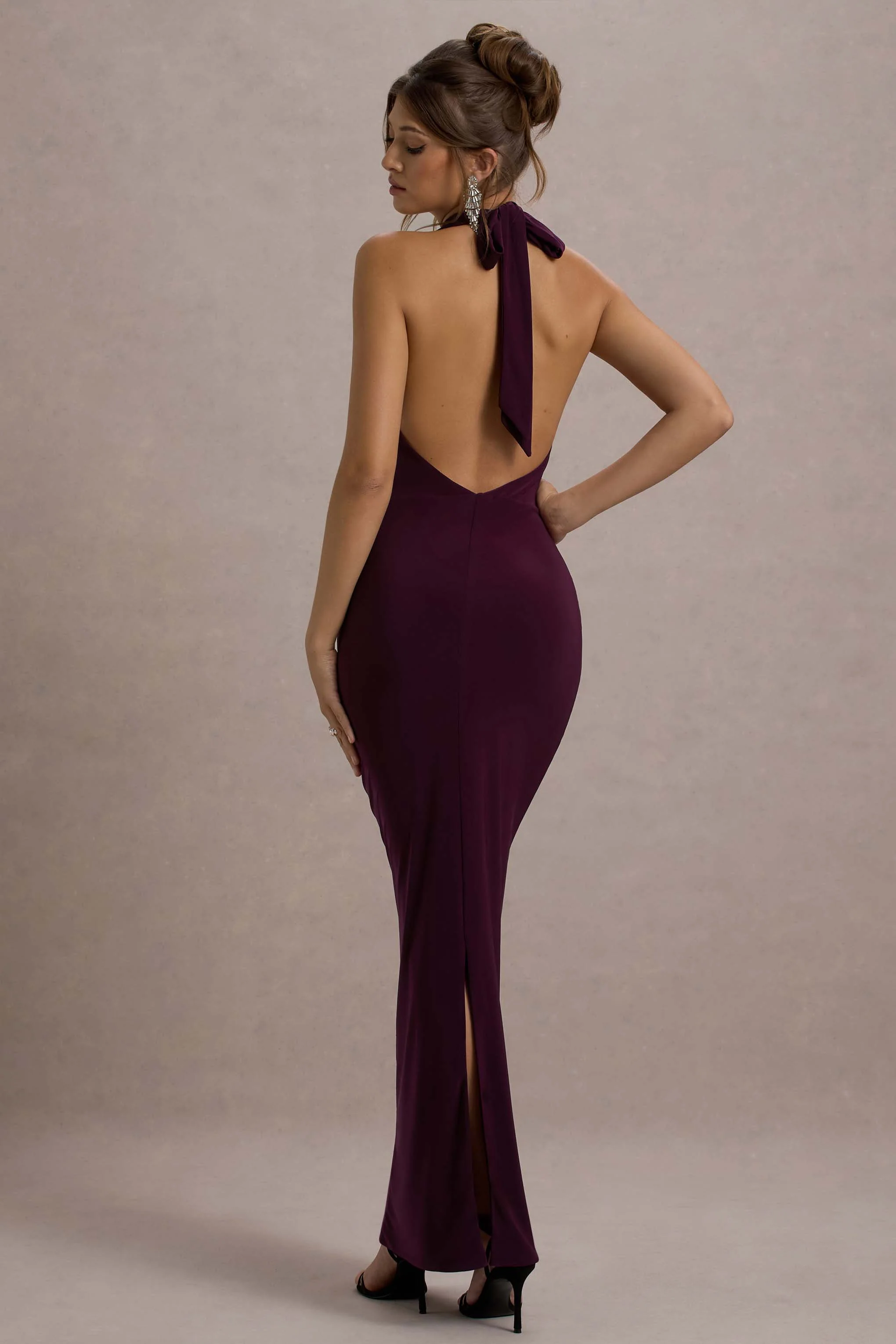 Edessa | Port Plunge-Neck Maxi Dress