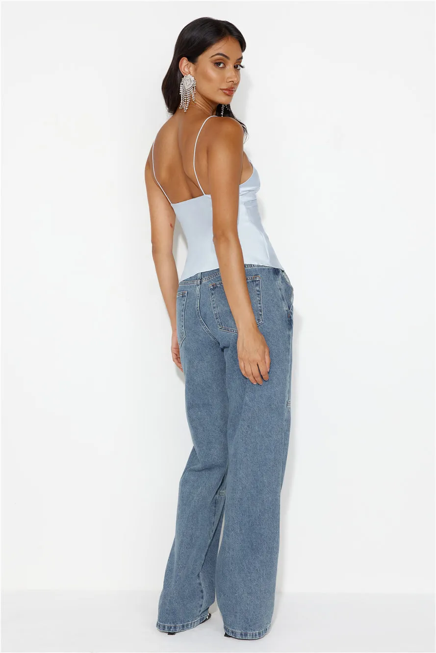 LIONESS Mariah Cami Pale Blue