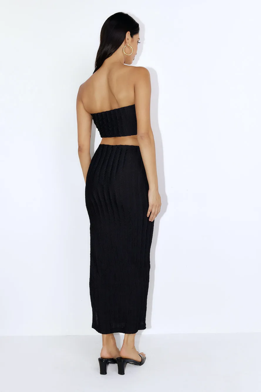 Matching Fit Maxi Skirt Black