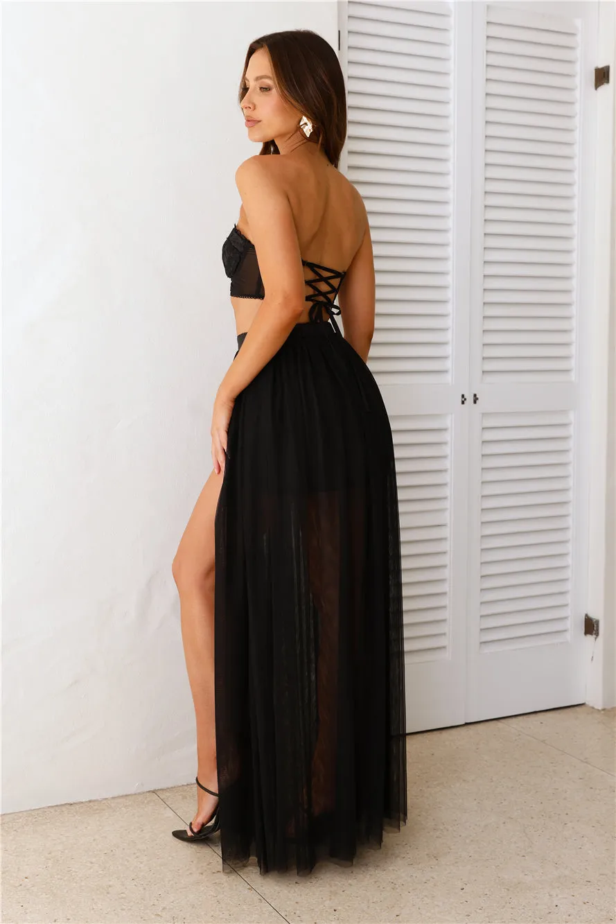 DEAR EMILIA She Is Fashion Maxi Skirt Black