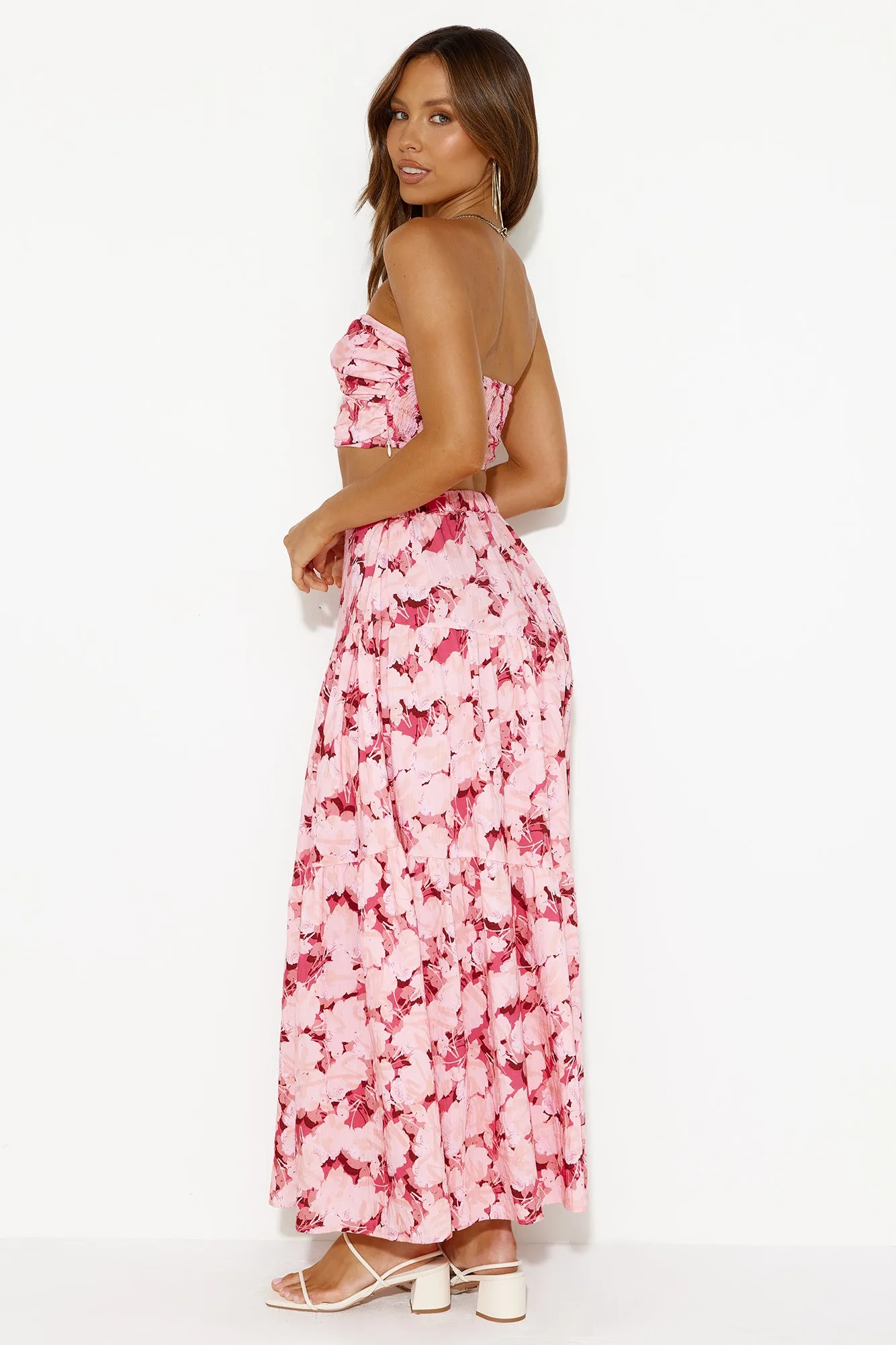 Escaping Reality Maxi Skirt Pink