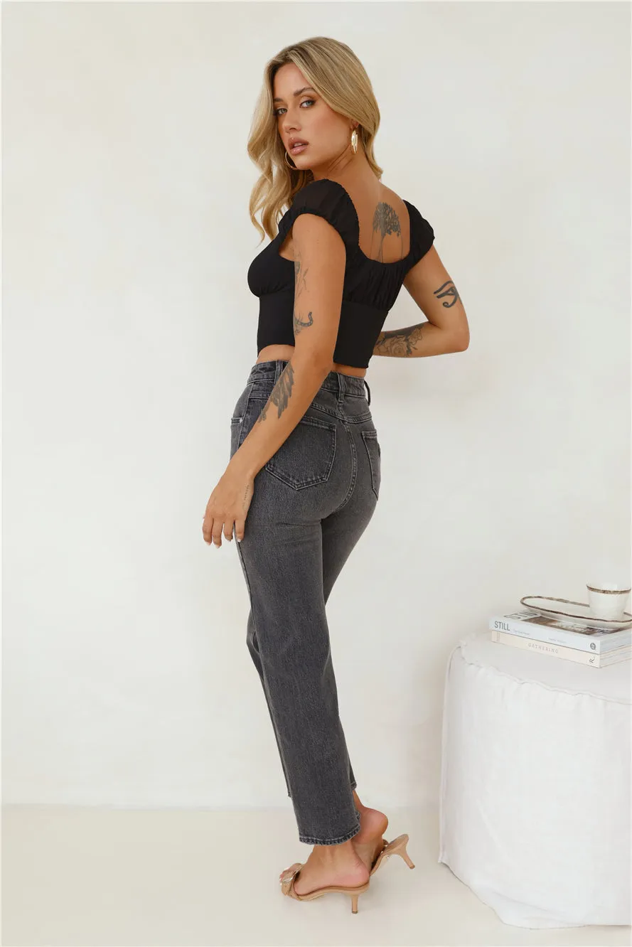 Sweetness Crop Top Black