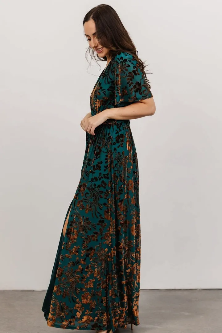 Uma Velvet Maxi Dress