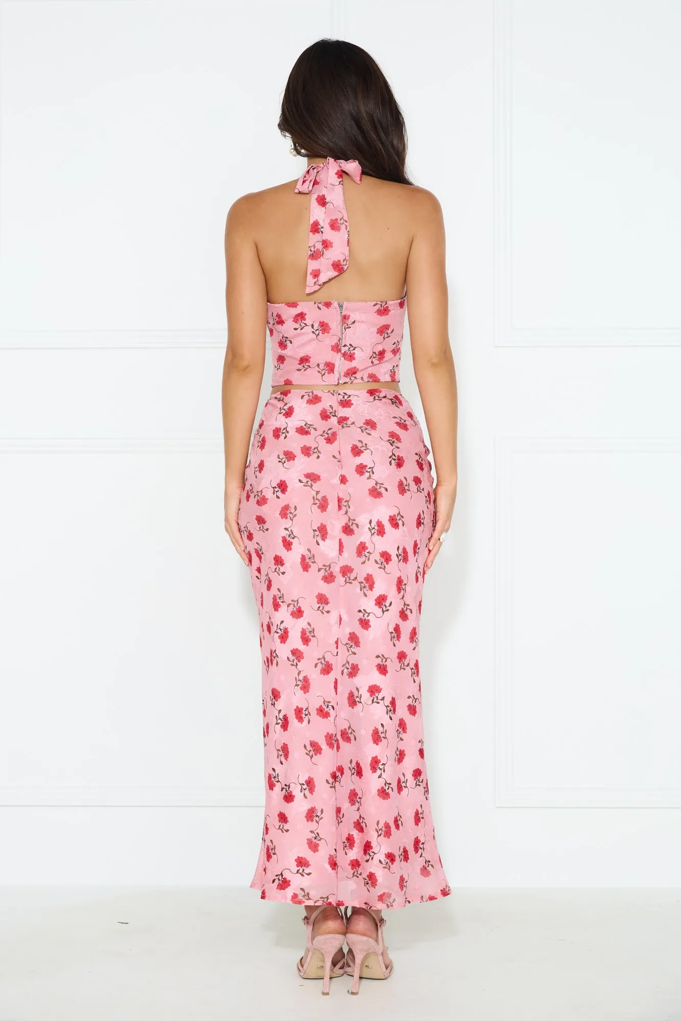 Valentine's Date Maxi Skirt Pink