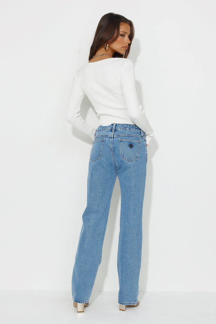 Cooler Turn Ribbed Top White