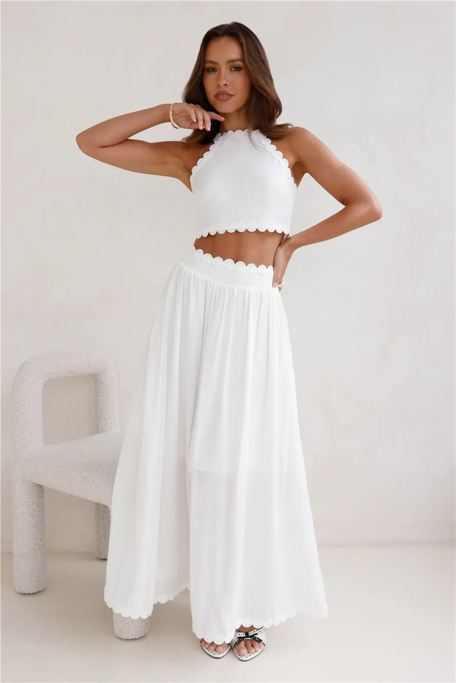 Linked Together Crop Top White