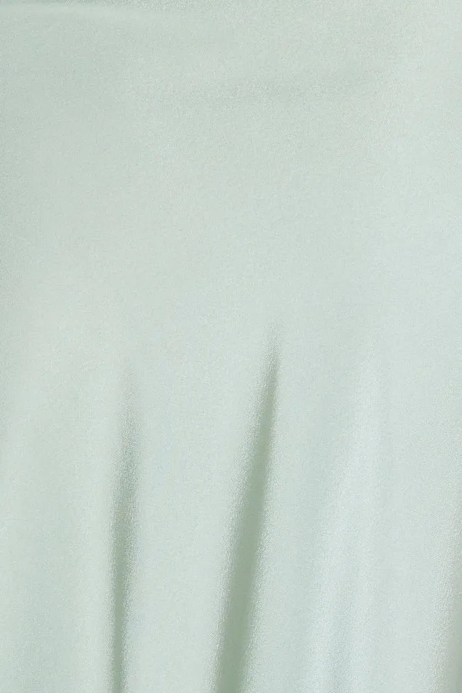 Diary Of Secrets Satin Maxi Skirt Sage