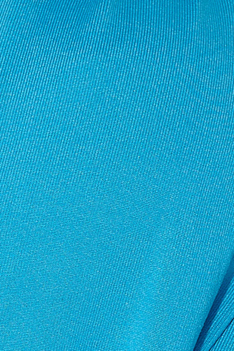 Festival Hours Halter Crop Top Blue