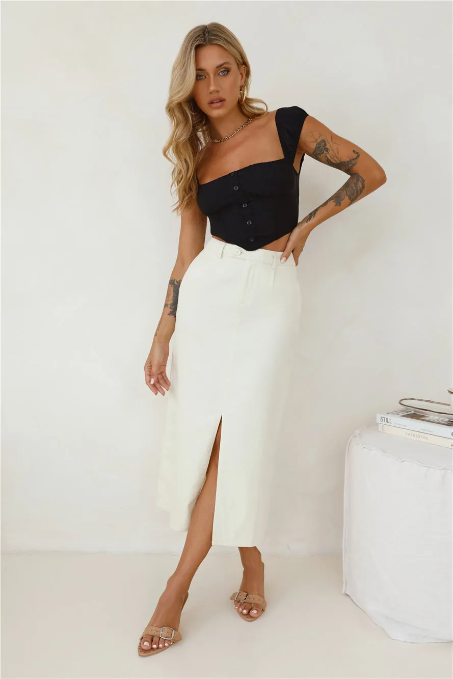 Mango Magic Crop Top Black