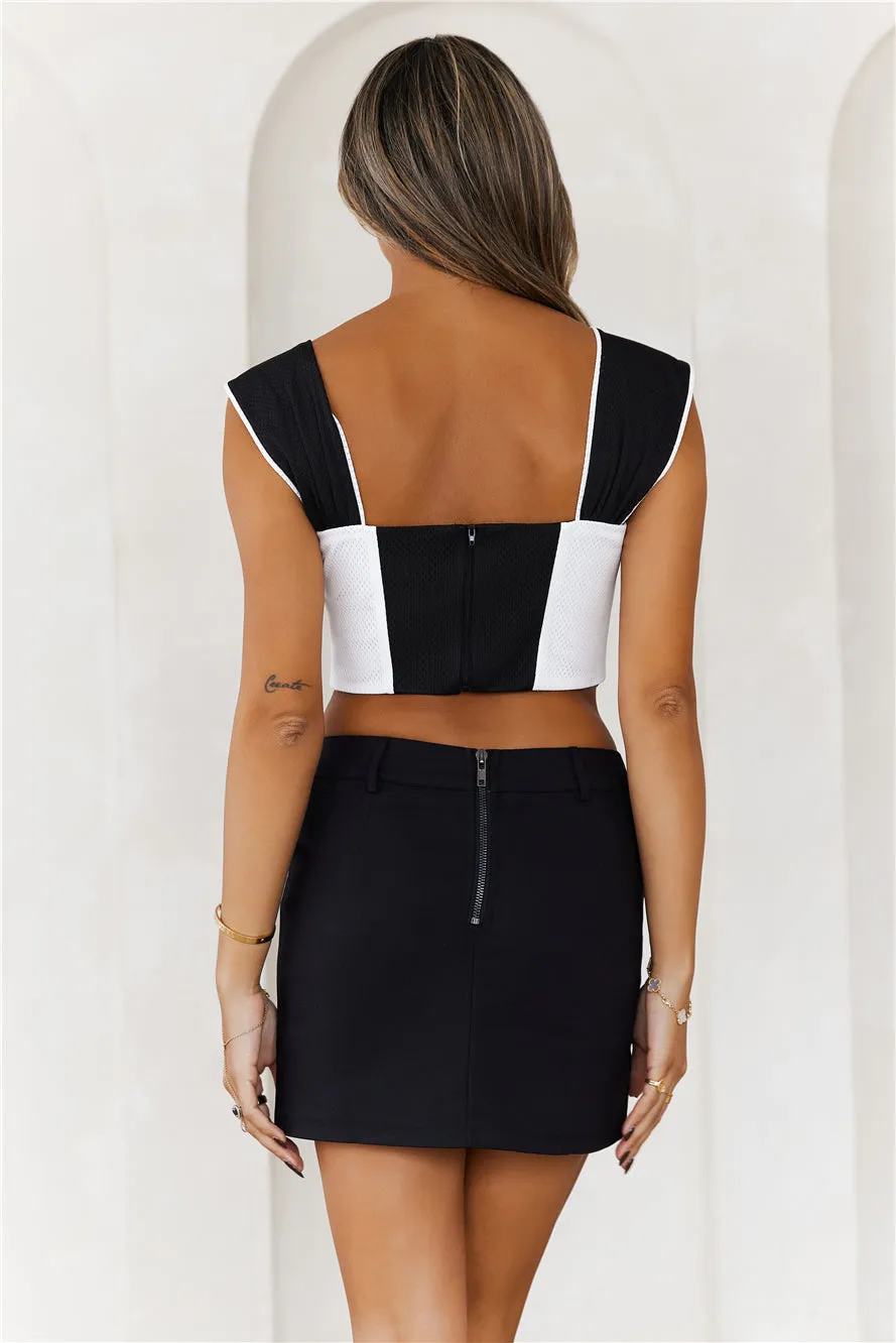 See You In LA Crop Top Black