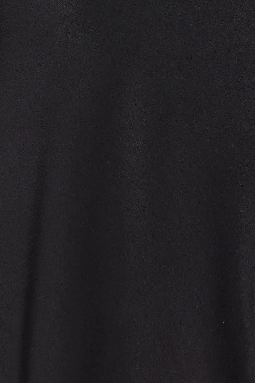 Diary Of Secrets Satin Strapless Crop Top Black