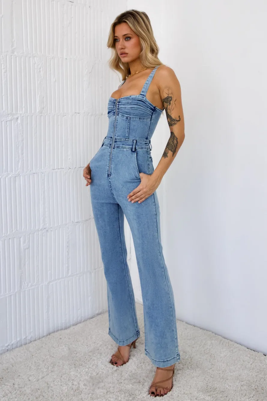 Deep In Motion Jumpsuit Denim