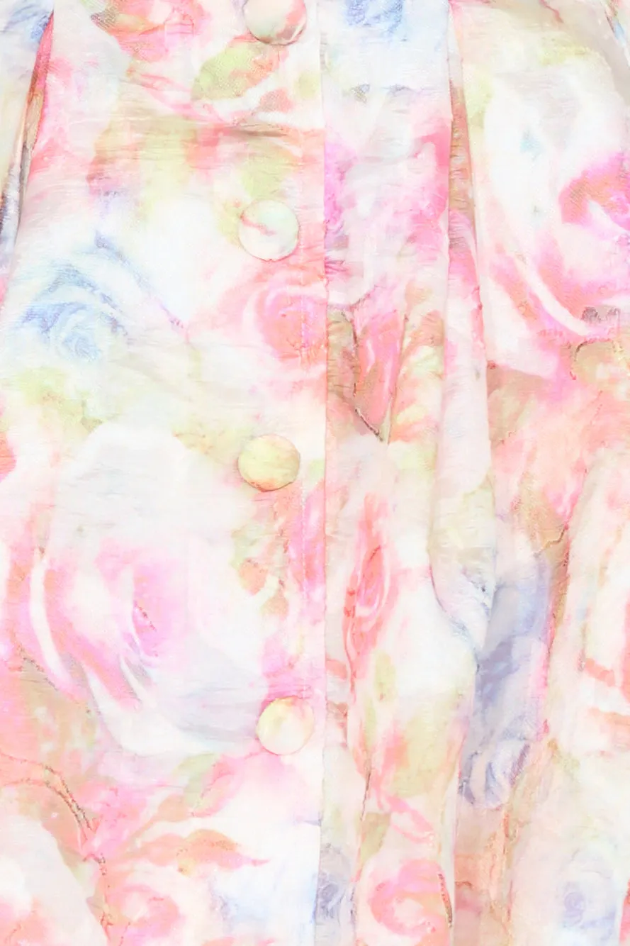 Familiar Feeling Strapless Mini Dress Floral