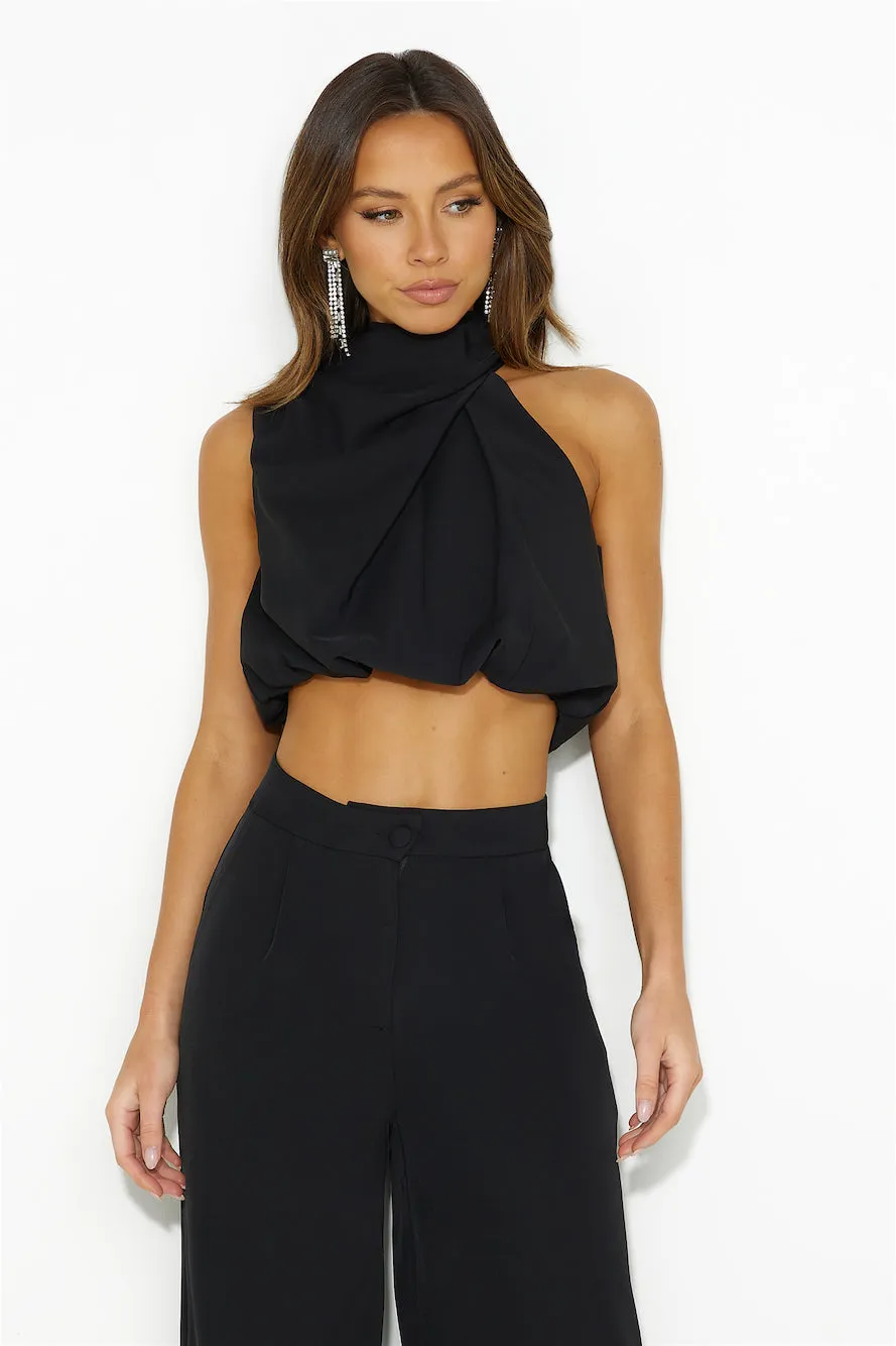 Style At Midnight Crop Top Black