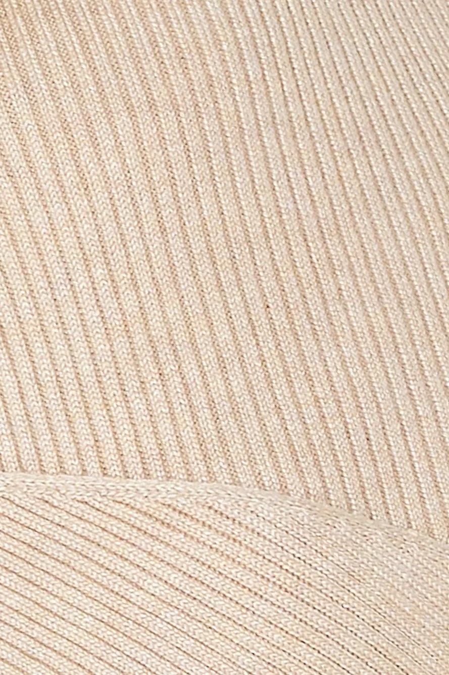 LIONESS Off Duty Wrap Top Beige