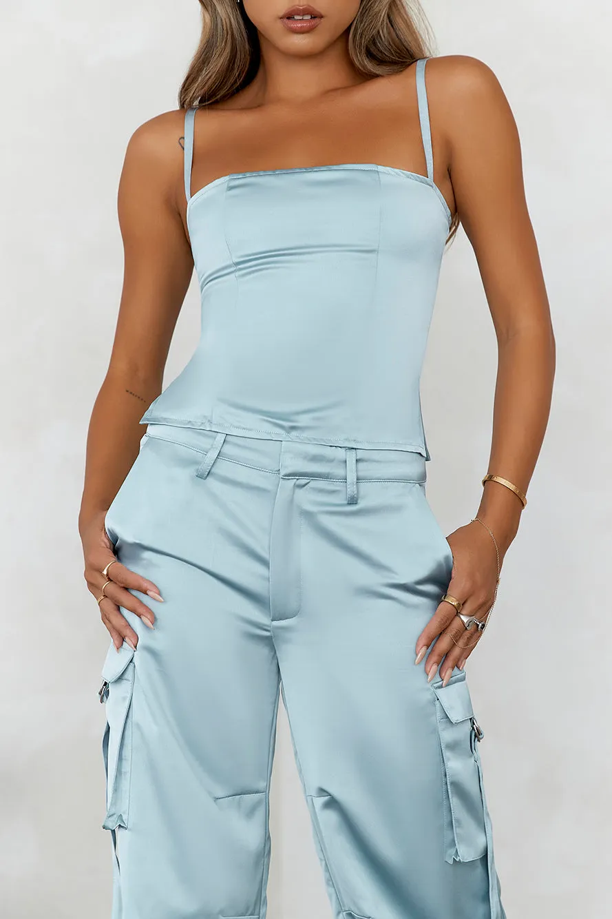 LIONESS Butterfly Corset Pale Blue