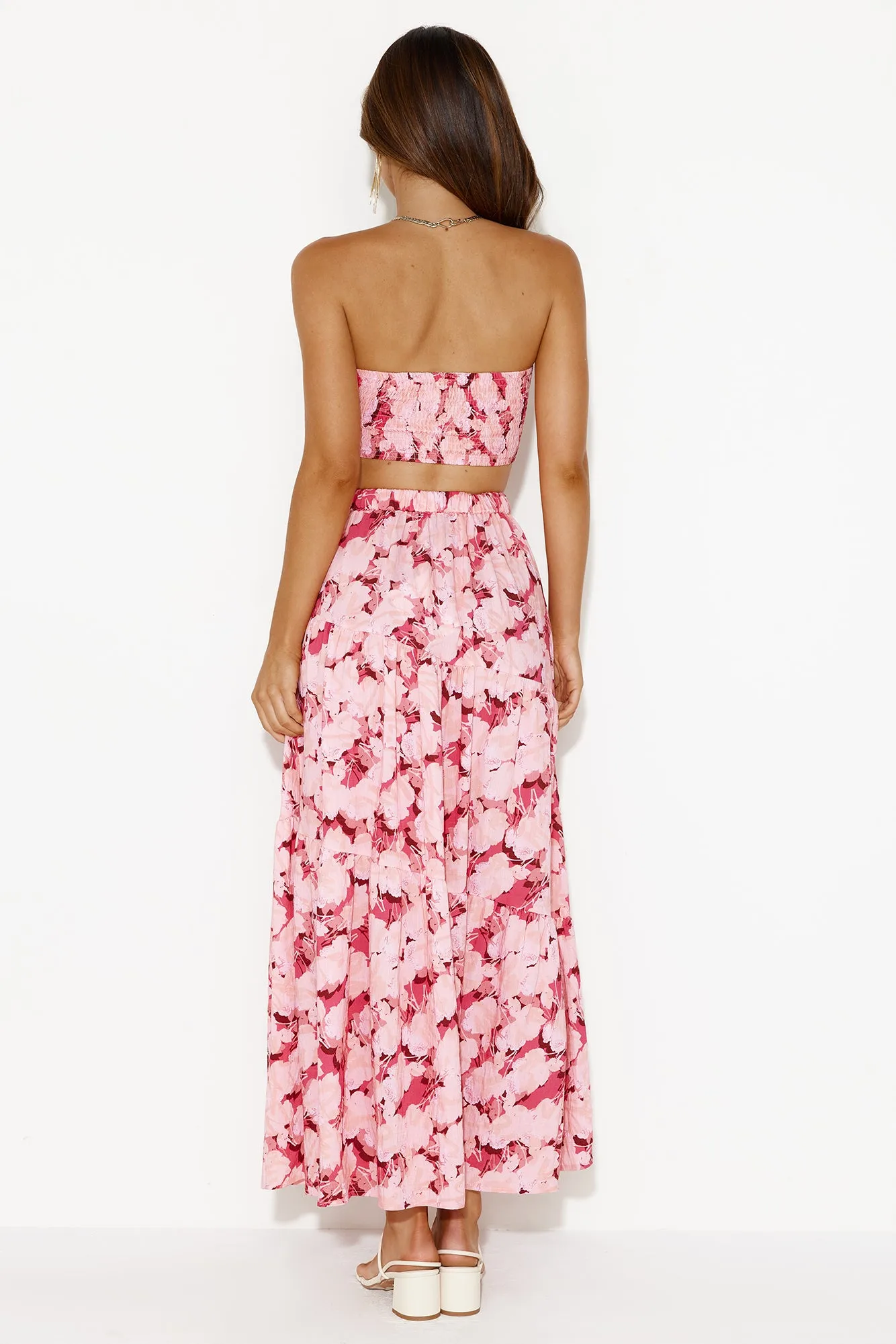 Escaping Reality Maxi Skirt Pink