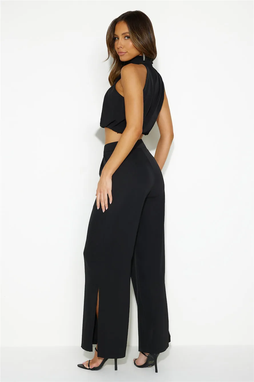 Style At Midnight Crop Top Black