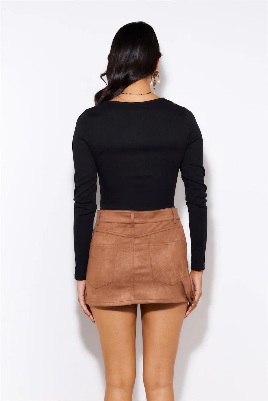 Rewear Ribbed Top Black