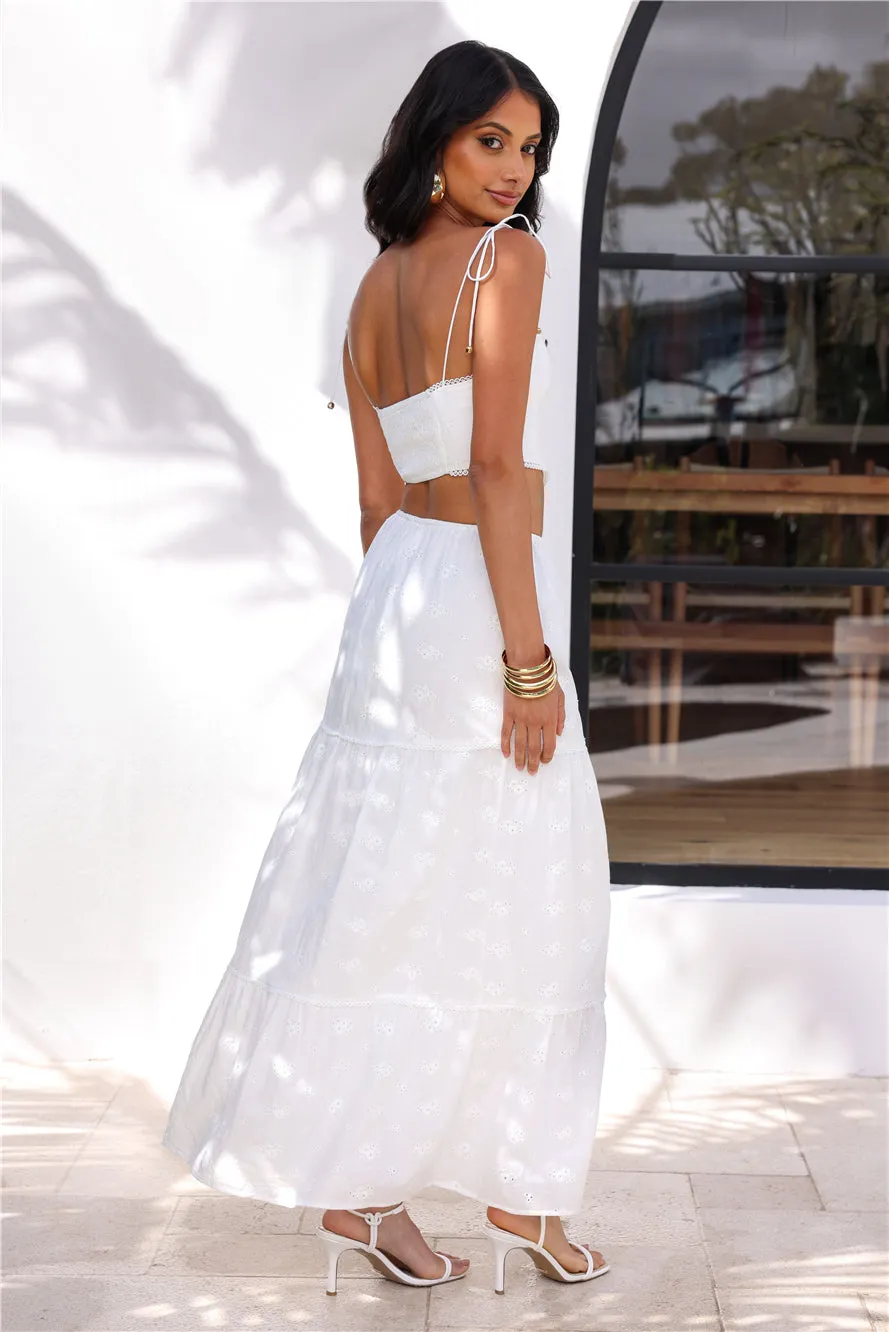 Golden Energy Crop Top White