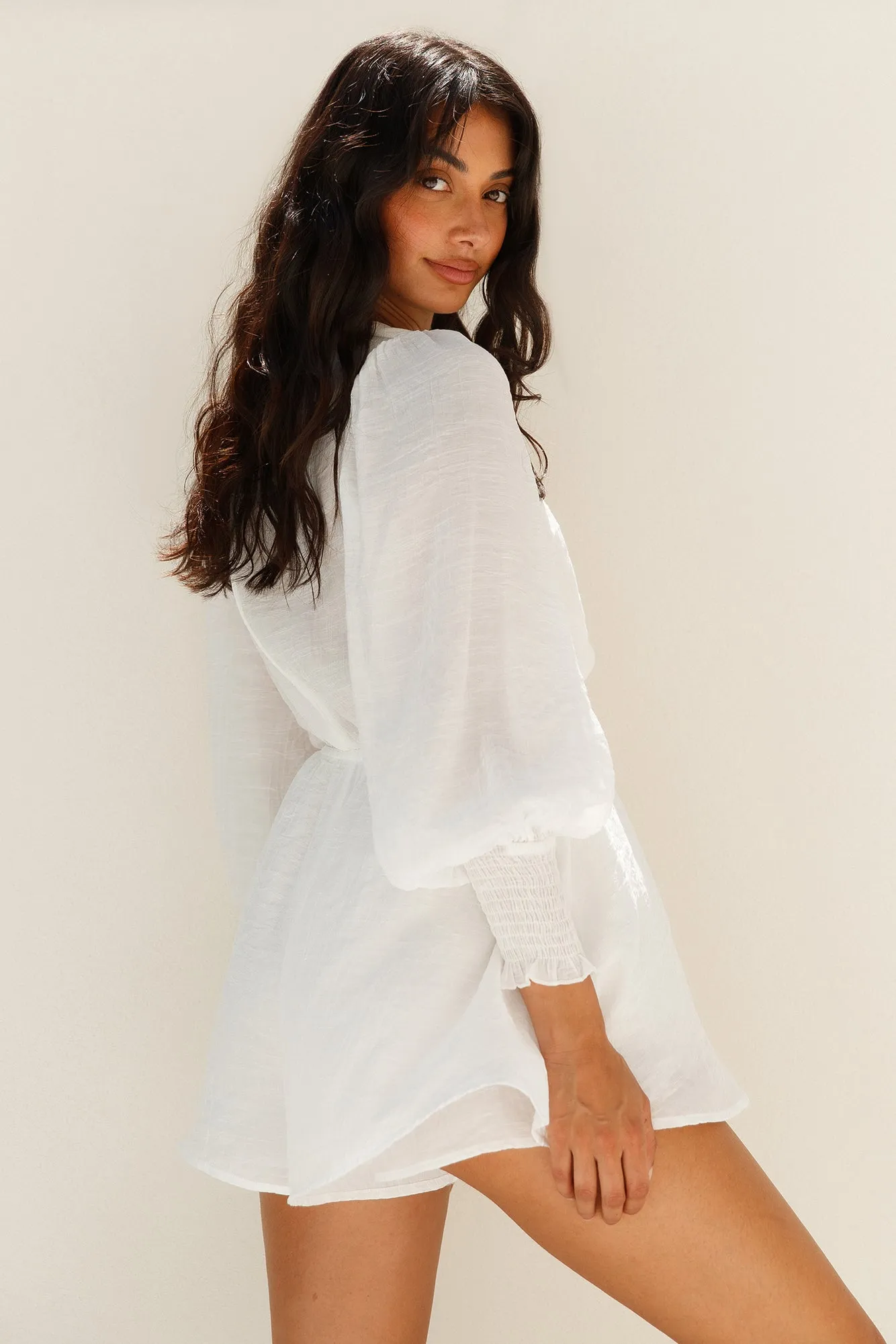 Sleek Days Romper White