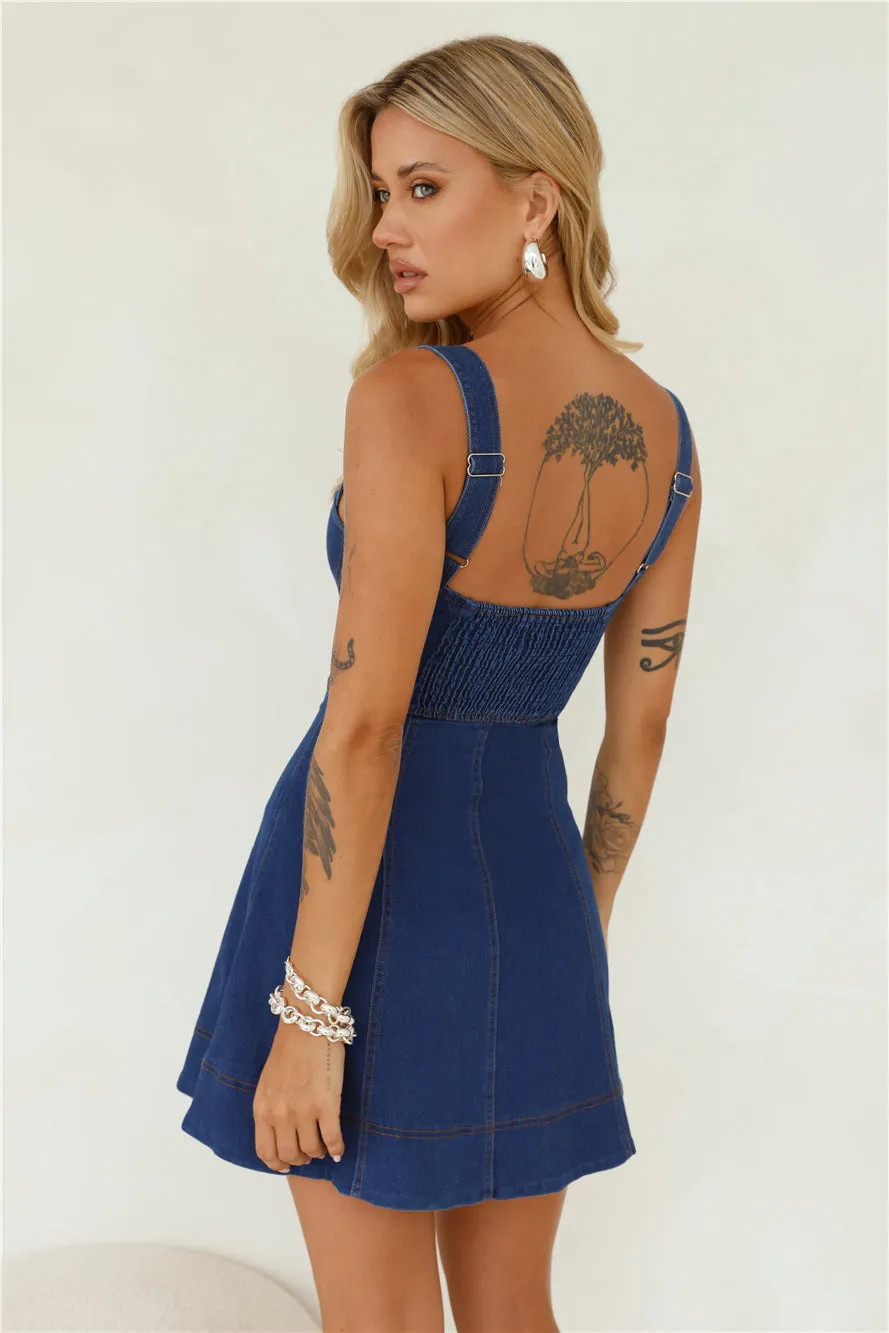On Vacation Mode Mini Dress Denim
