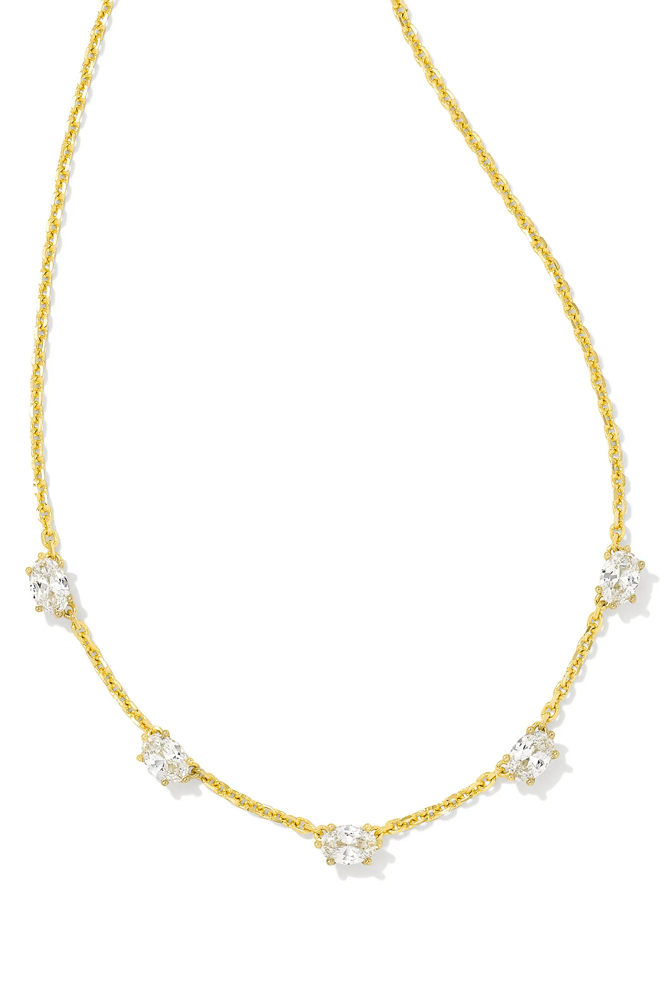 KENDRA SCOTT Cailin Gold Pendant Necklace Gold White Crystal