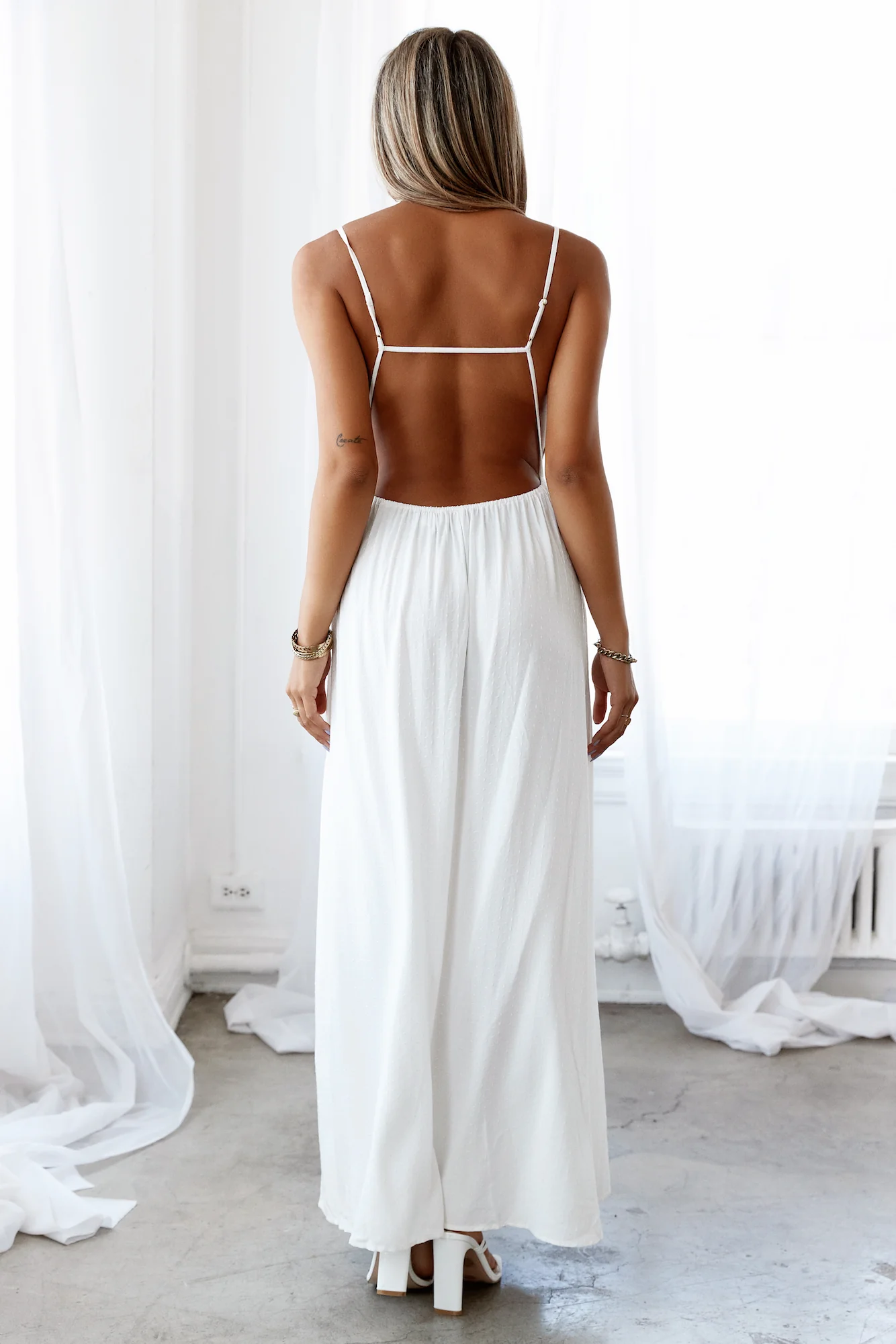 BEACNLADY Soft Breeze Maxi Dress White
