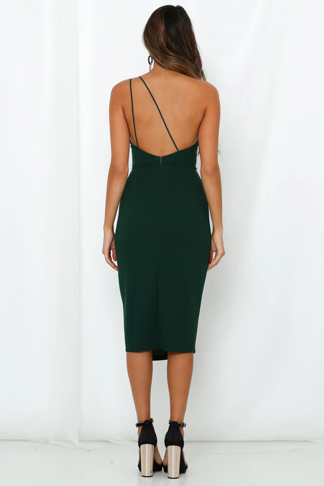 Beacnlady Taking It Back Dress Forest Green
