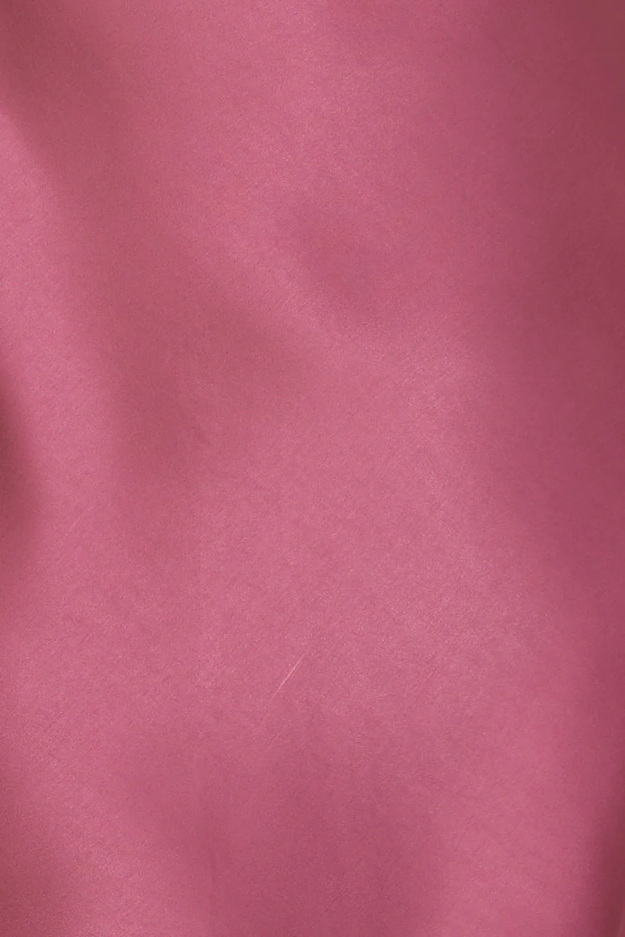 Feel Silky Satin Mini Dress Rose