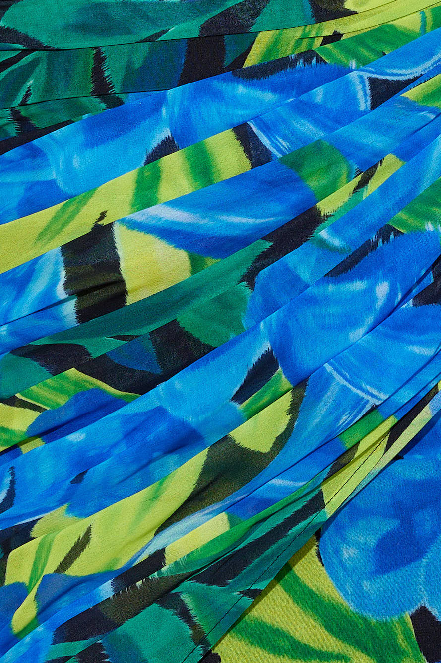 RUNAWAY Paradise Mini Dress Blue Floral