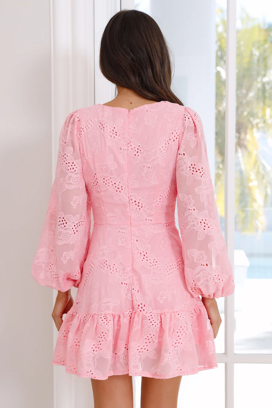 Royal Touch Mini Dress Pink