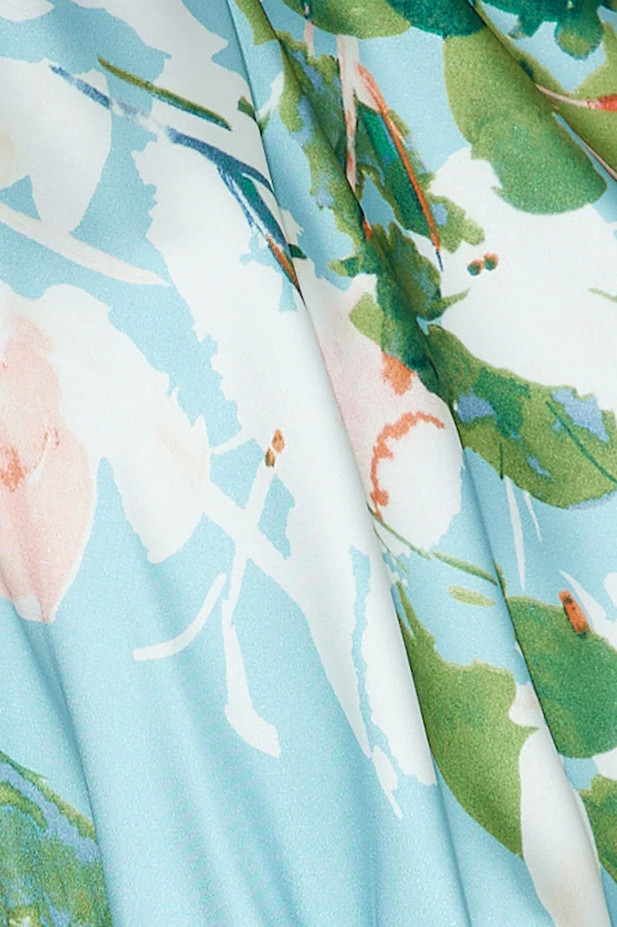 Stand Out Always Satin Mini Dress Blue