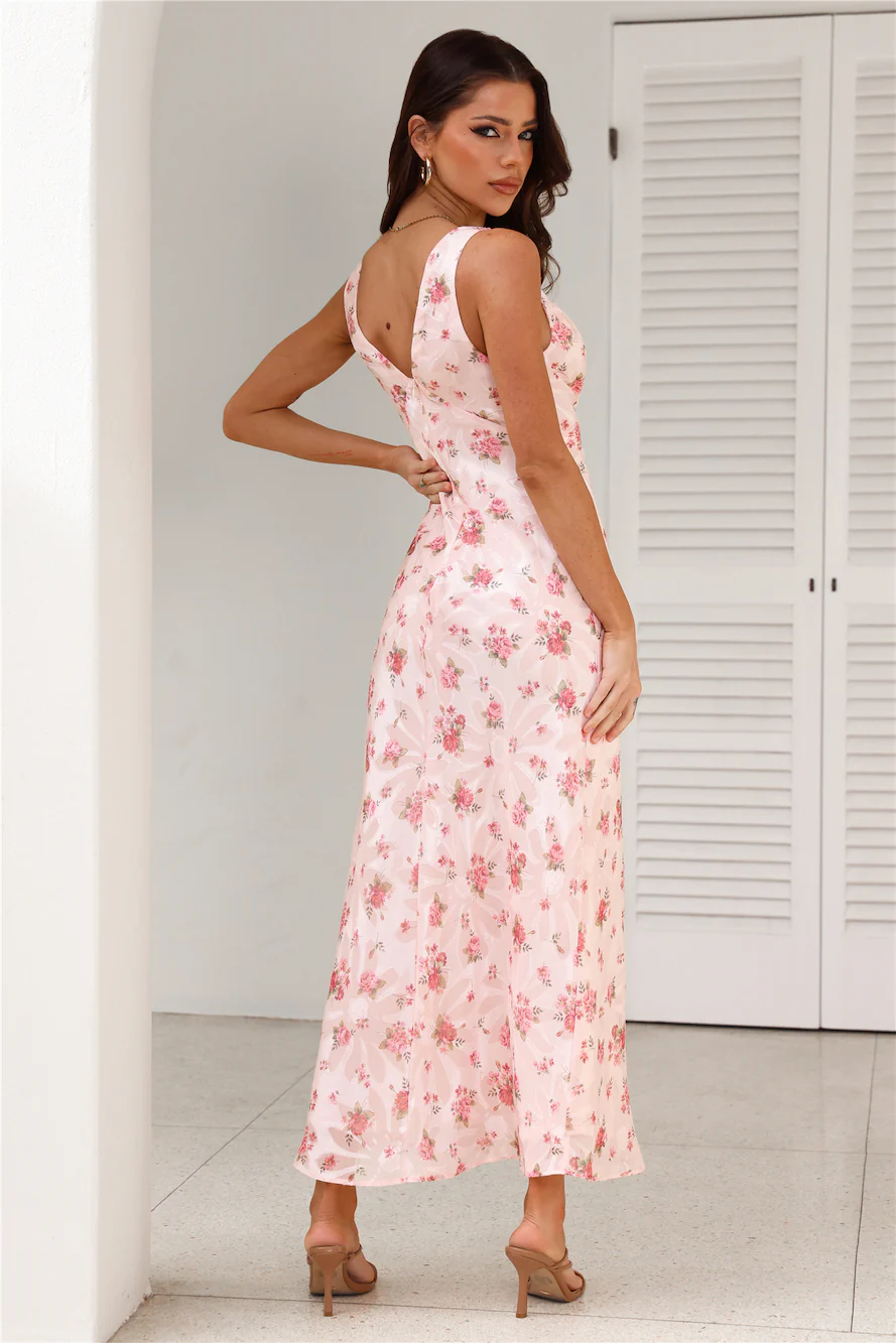 Sweet Dream Of You Midi Dress Pink