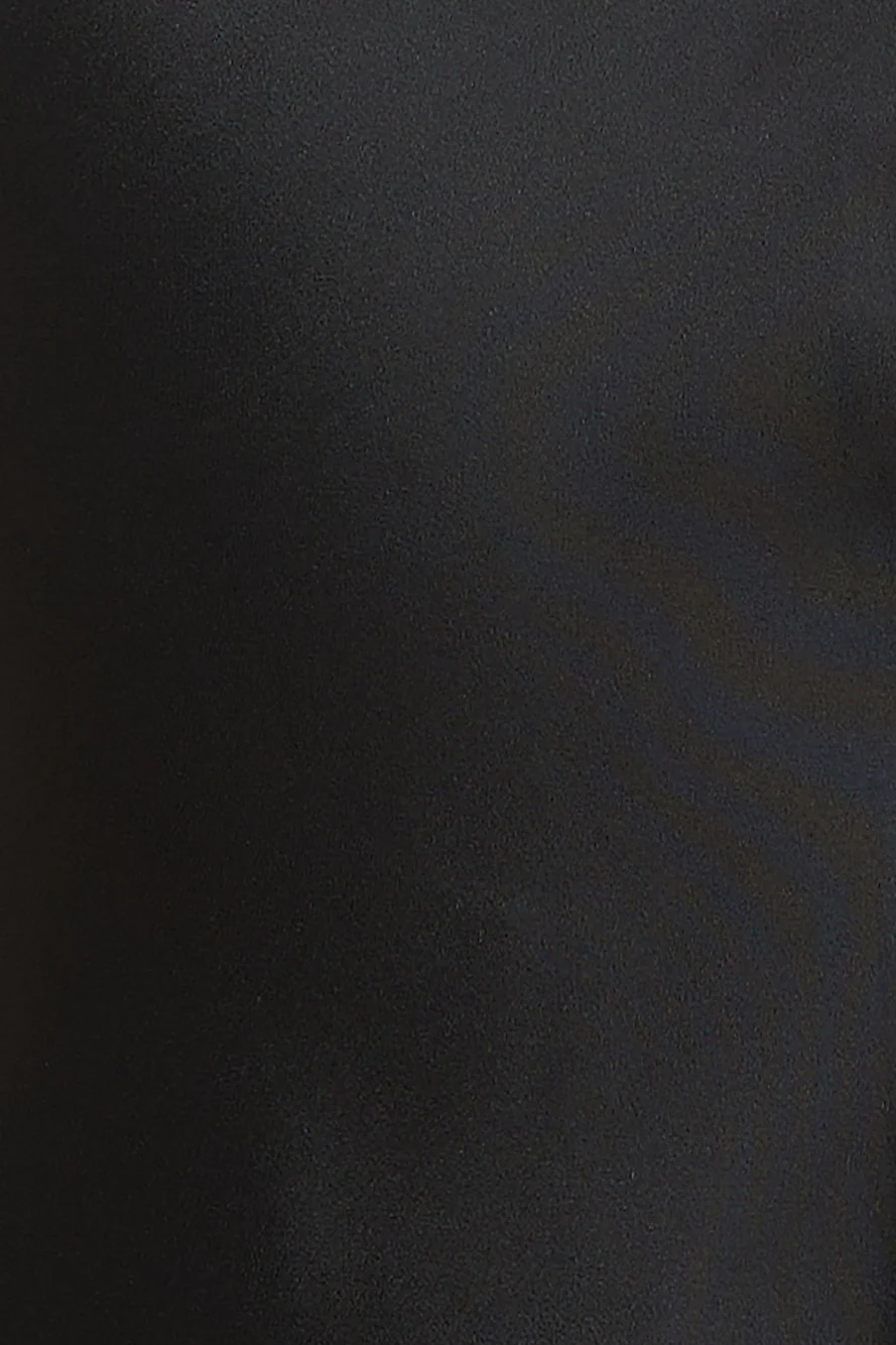 Blooming Confidence Satin Mini Dress Black