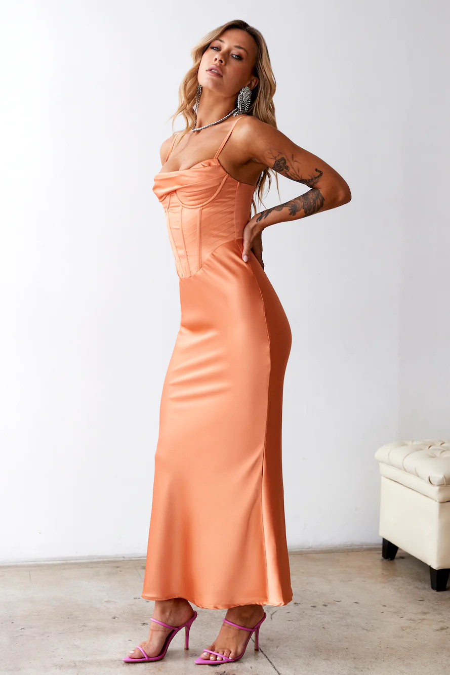 Show Off Girl Maxi Dress Orange