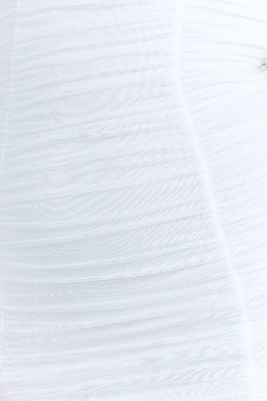 Snatch It Up Mesh Mini Dress White