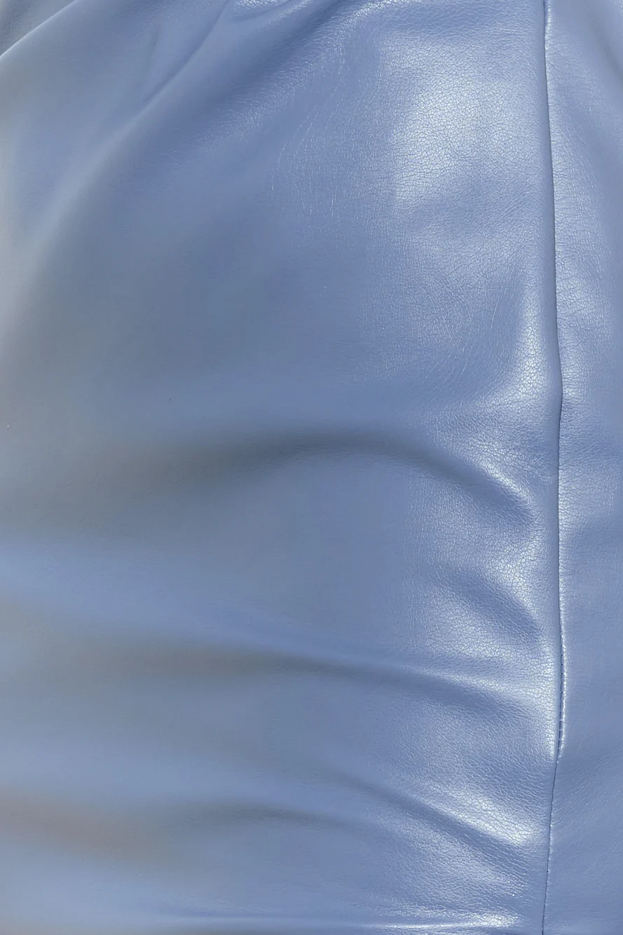 Set This Trend Faux Leather Midi Dress Midnight Blue